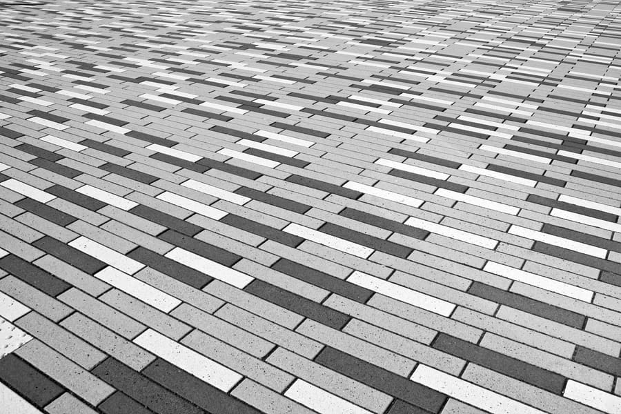 Modern block paved driveway