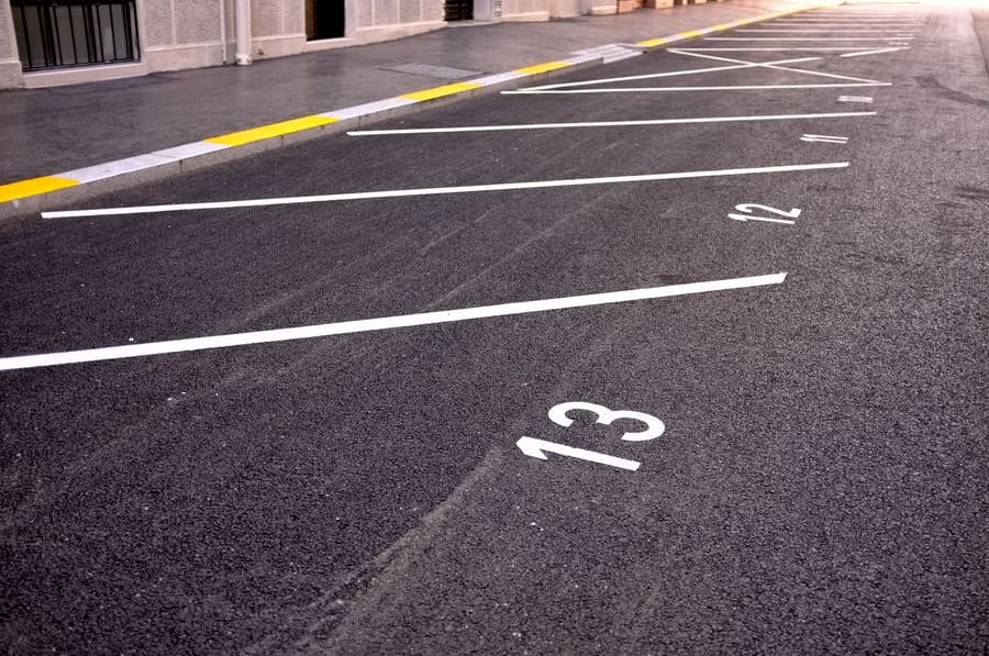Car park line marking